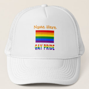 Regenbogenflagge LGBTQ Identität Geschenk für Gay Truckerkappe