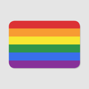 Regenbogenflagge Namensschild