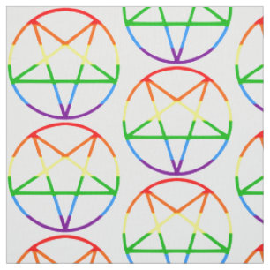 Regenbogenflagge Pentagramm Regenbogen Stoff