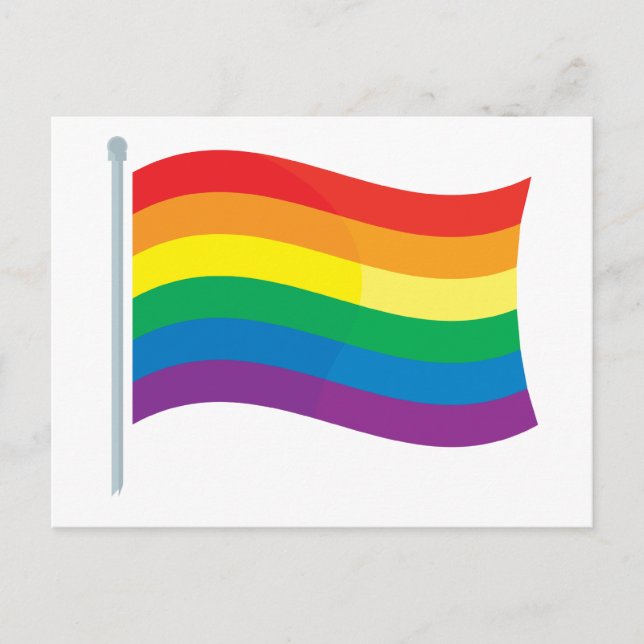 Regenbogenflagge Postkarte (Vorderseite)