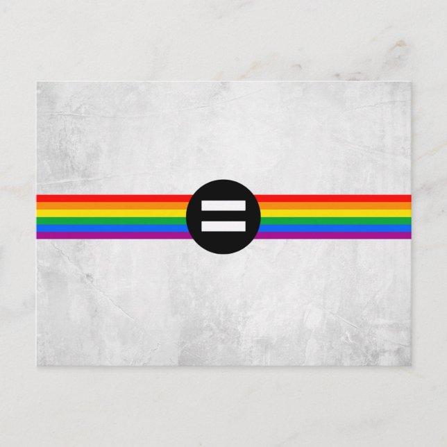 Regenbogenflagge Postkarte (Vorderseite)