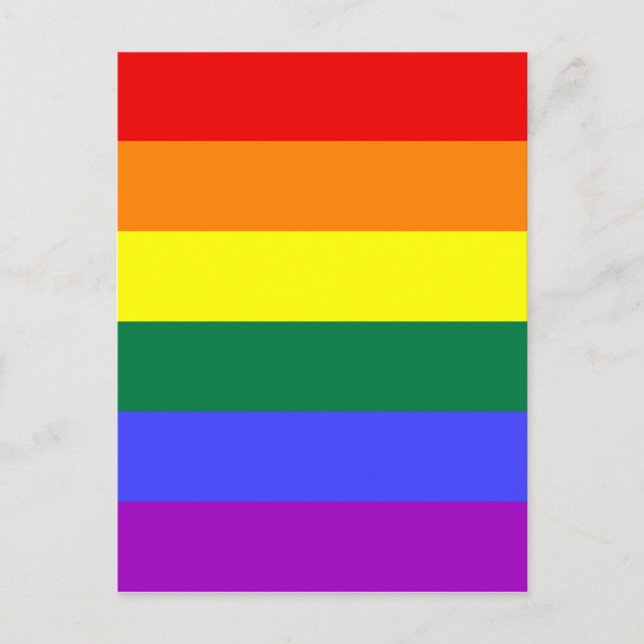 Regenbogenflagge Postkarte (Vorderseite)