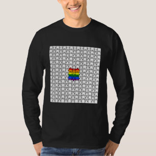 Regenbogenflagge-Puzzleteile LGBTQ T-Shirt