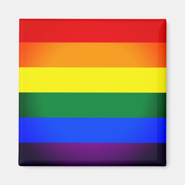Regenbogenflagge & Regenbogen / LGBT Community Mag Magnet (Vorne)