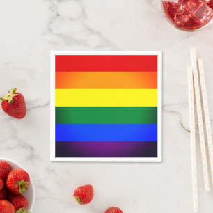 Regenbogenflagge & Regenbogen / LGBT-Gemeinschaft Serviette