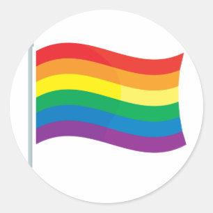 Regenbogenflagge Runder Aufkleber
