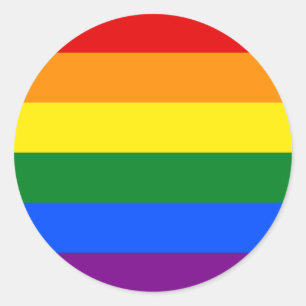 Regenbogenflagge Runder Aufkleber