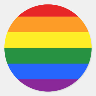 Regenbogenflagge Runder Aufkleber