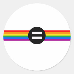 Regenbogenflagge Runder Aufkleber