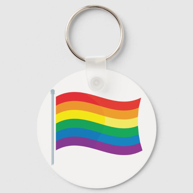 Regenbogenflagge Schlüsselanhänger (Vorderseite)