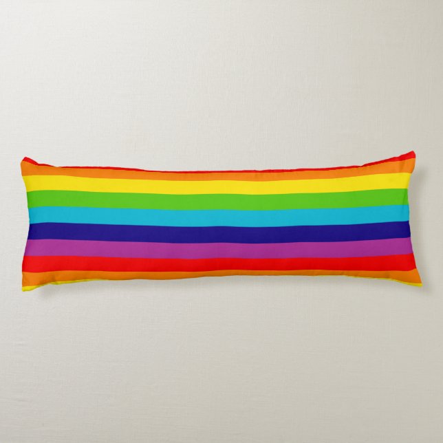 Regenbogenflagge  seitenschläferkissen (Rückseite)