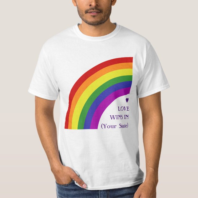 Regenbogenflagge Stolz T-Shirt (Vorderseite)