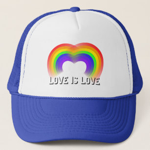 Regenbogenflagge Stolz und Gleichheit Liebe ist Li Truckerkappe