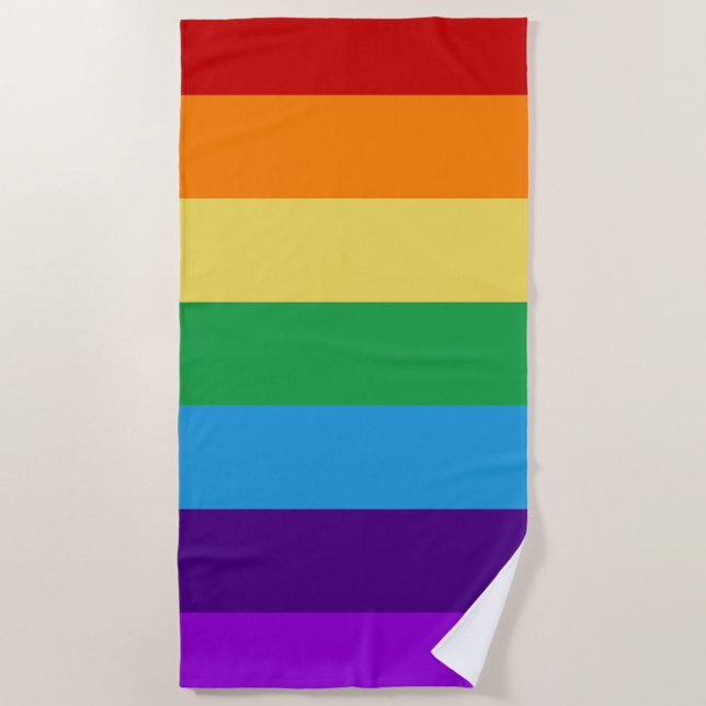 Regenbogenflagge Strandtuch (Vorderseite)