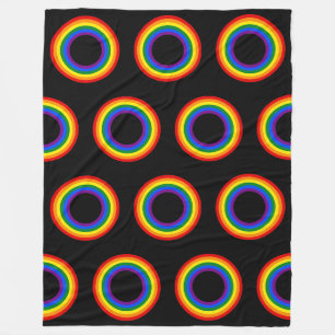 Regenbogenflagge - Streifen - LGBT Farben Ringe Fleecedecke