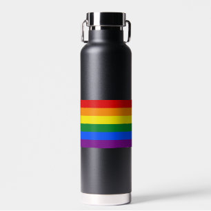 Regenbogenflagge - Streifen - LGBT Farben Trinkflasche