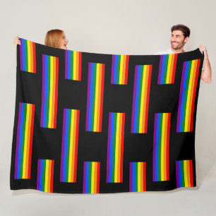 REGENBOGENFLAGGE - STREIFEN - LGBTQA+ FLEECEDECKE