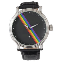 Regenbogenflagge Subtile Pride Monat Minimalistisc Armbanduhr