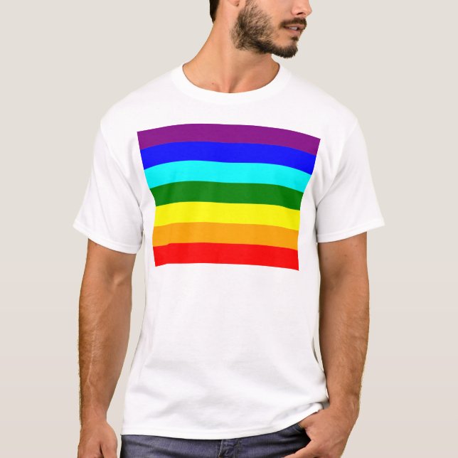 Regenbogenflagge T-Shirt (Vorderseite)