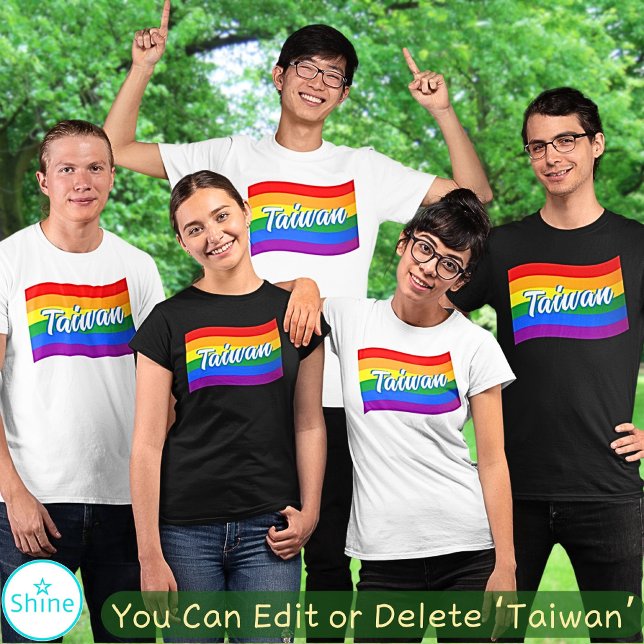 Regenbogenflagge Taiwan Taipei Gay Pride LGBT LGBT T-Shirt (Von Creator hochgeladen)