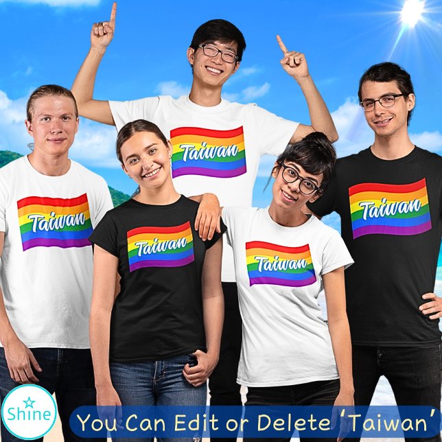 Regenbogenflagge Taiwan Taipei Gay Pride LGBT LGBT T-Shirt (Von Creator hochgeladen)