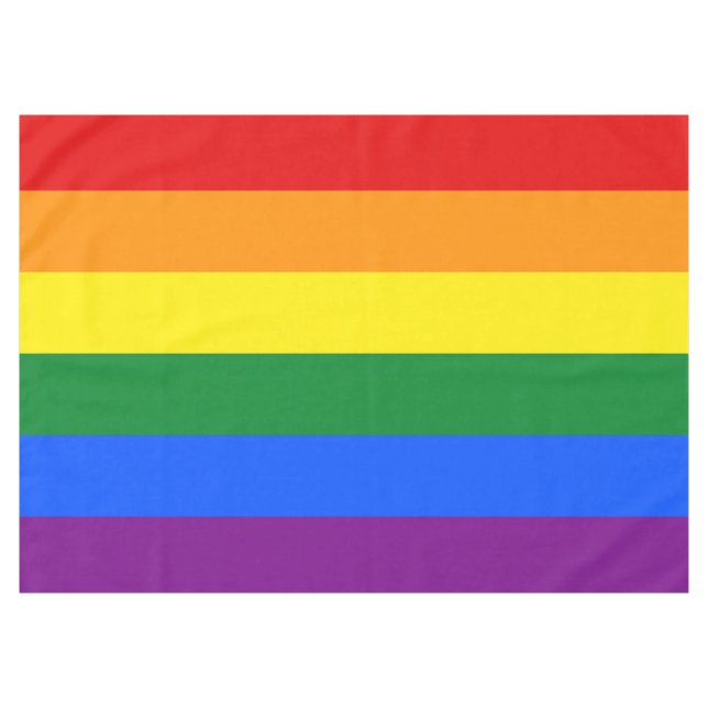 Regenbogenflagge Tischdecke (Vorderseite (Horizontal))
