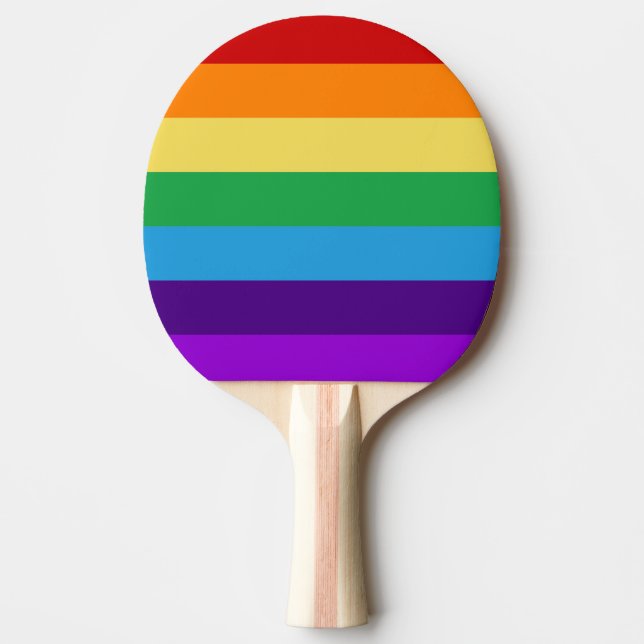 Regenbogenflagge Tischtennis Schläger (Vorderseite)