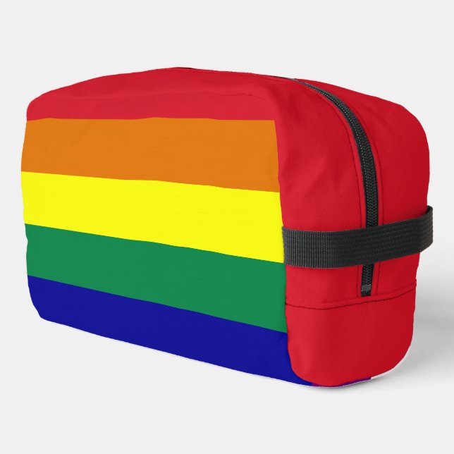 Regenbogenflagge Waschbeutel (Linke Seite)