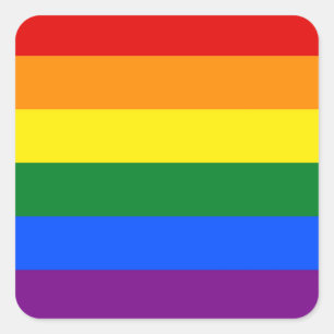 Regenbogenflaggen-Aufkleber Quadratischer Aufkleber