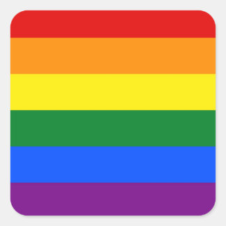 Regenbogenflaggen-Aufkleber Quadratischer Aufkleber