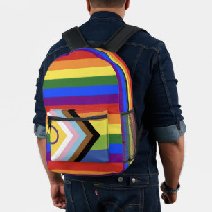 Regenbogenflaggen-Streifen-Rucksack LGBTQ-Flagge Bedruckter Rucksack