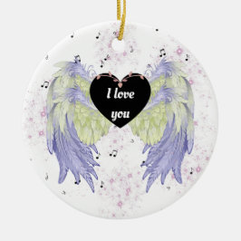 Regenbogenflügel Keramik Ornament