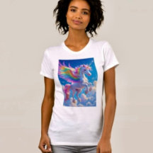 Regenbogenflügeliges tänzelndes Einhorn