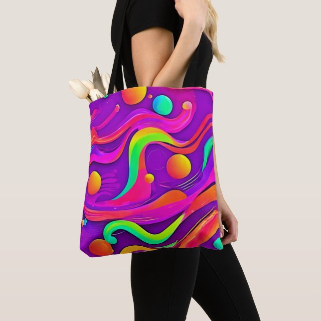 Regenbogenfluss: Abstrakter Spaß Tasche (Von Nahem)