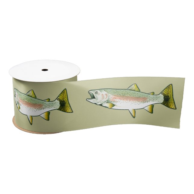 Regenbogenforelle 3 Zoll Satinband (Spule)