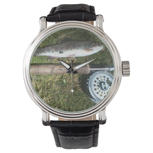 Regenbogenforelle Armbanduhr (Vorderseite)