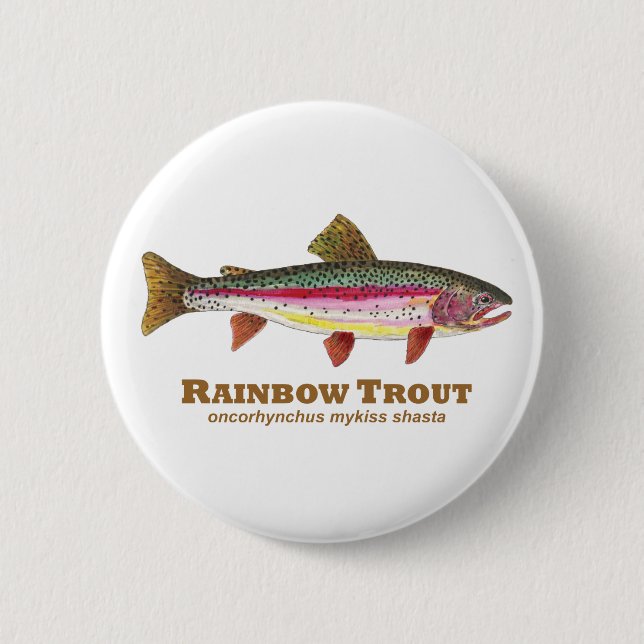 Regenbogenforelle Button (Vorderseite)
