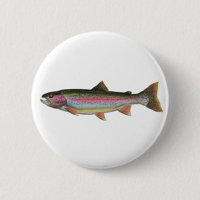 Regenbogenforelle Button (Vorderseite)