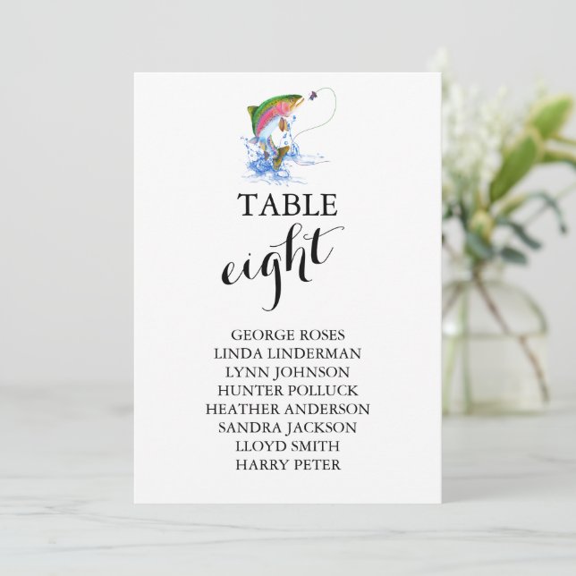 Regenbogenforelle Einladung (Stehend Vorderseite)