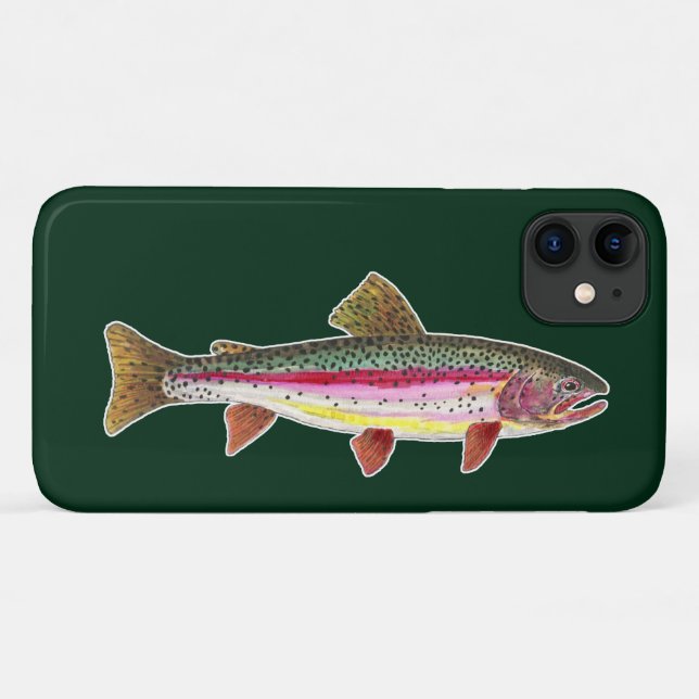 Regenbogenforelle Fisch Case-Mate iPhone Hülle (Rückseite (Horizontal))