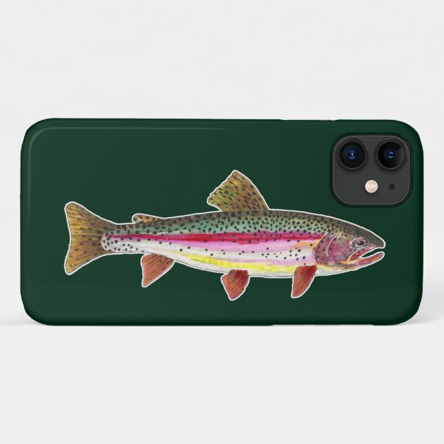 Regenbogenforelle Fisch Case-Mate iPhone Hülle (Rückseite (Horizontal))