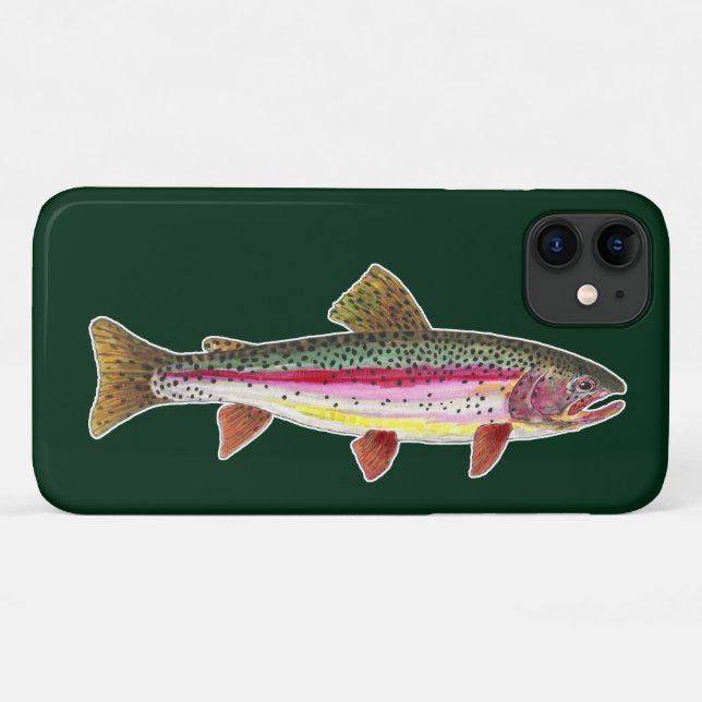 Regenbogenforelle Fisch Case-Mate iPhone Hülle (Rückseite (Horizontal))