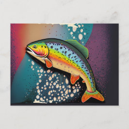 Regenbogenforelle Fischen Anpassbare Natur Lover Postkarte
