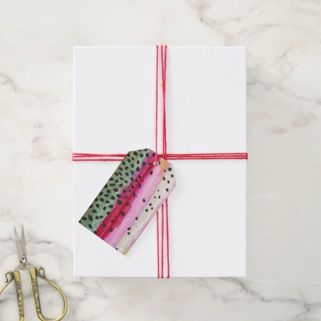 Regenbogenforelle Fischer Geschenkanhänger (Mit Garn)