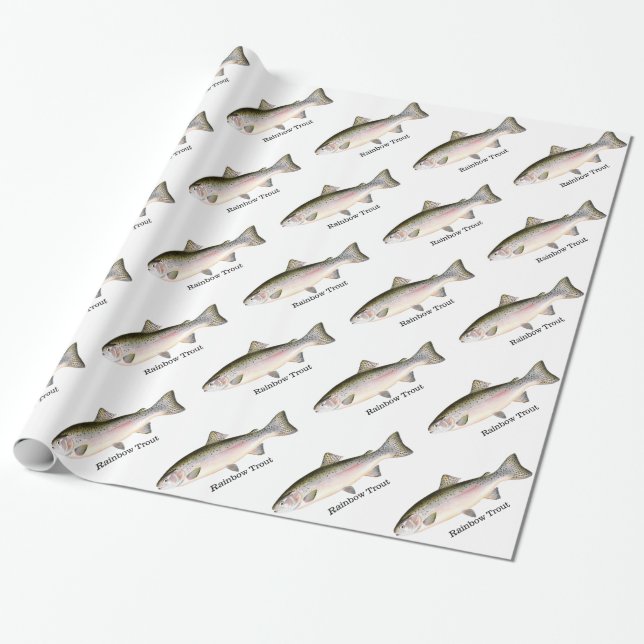 Regenbogenforelle fischt Muster Geschenkpapier (Ungerollt)