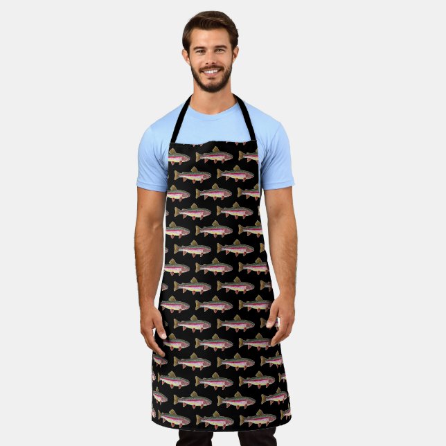 Regenbogenforelle Fliegenfischen GRILLEN Grillen A Schürze (Getragen)