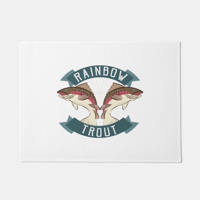 Regenbogenforelle Fußmatte (Vorderseite)