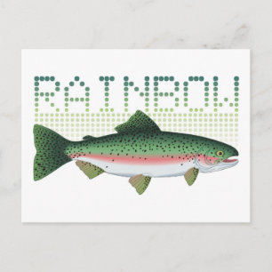 Regenbogenforelle Geschenk für Angler oder Fischer Postkarte