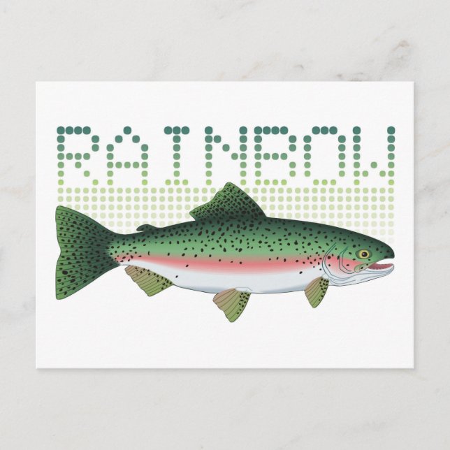 Regenbogenforelle Geschenk für Angler oder Fischer Postkarte (Vorderseite)