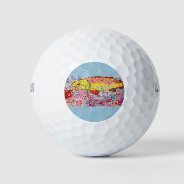 Regenbogenforelle Golfball (Vorderseite)